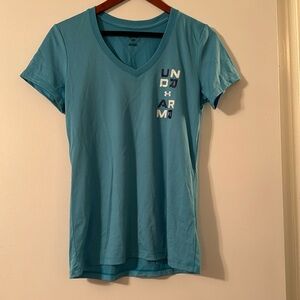 Under Armor v neck top, size small